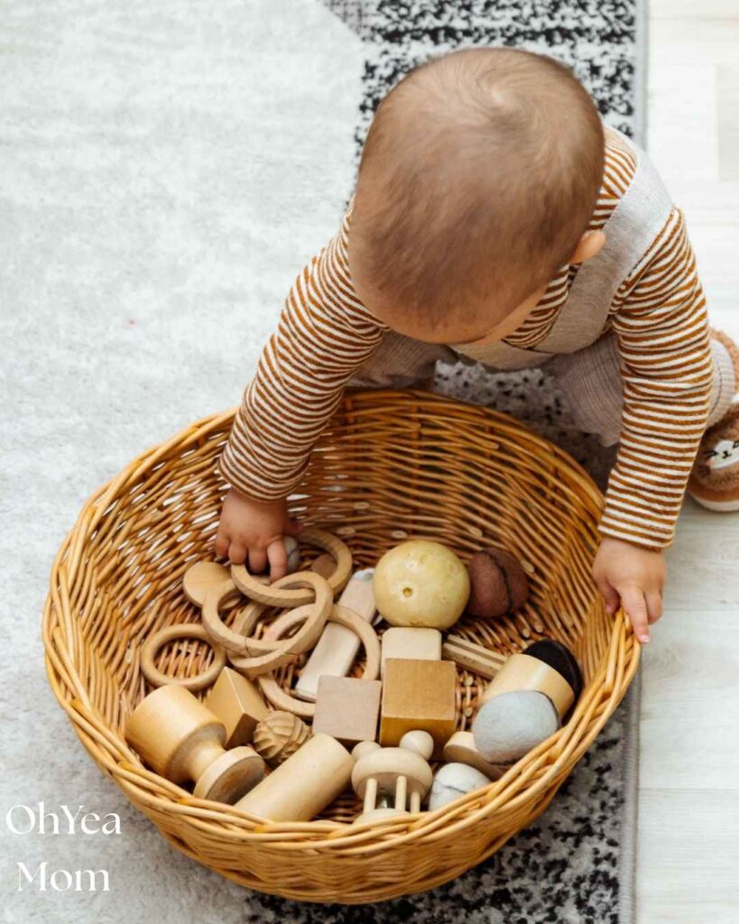 Texture-Treasure-Basket-for- toddler- activities